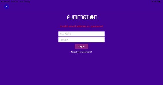 funimation login