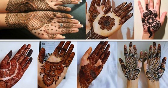 easy front hand simple mehndi design