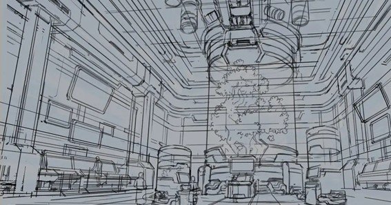 sci fi drawings